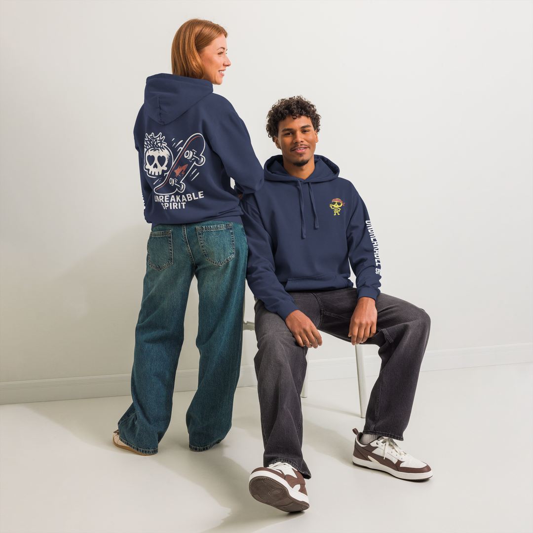 UNBREAKABLE SPIRIT 03 – Skate Skull Garment-Dyed Hoodie