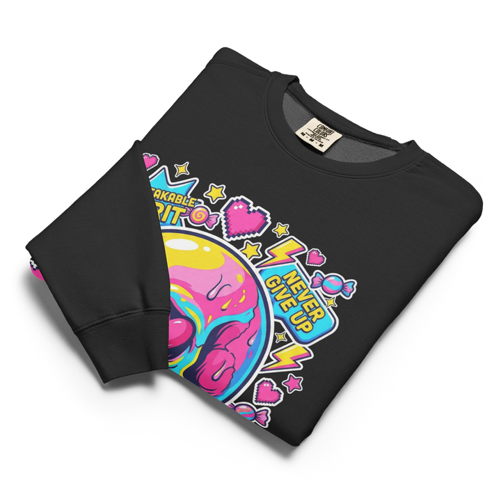 UNBREAKABLE SPIRIT 04 POP HEART SKULL Sweatshirt