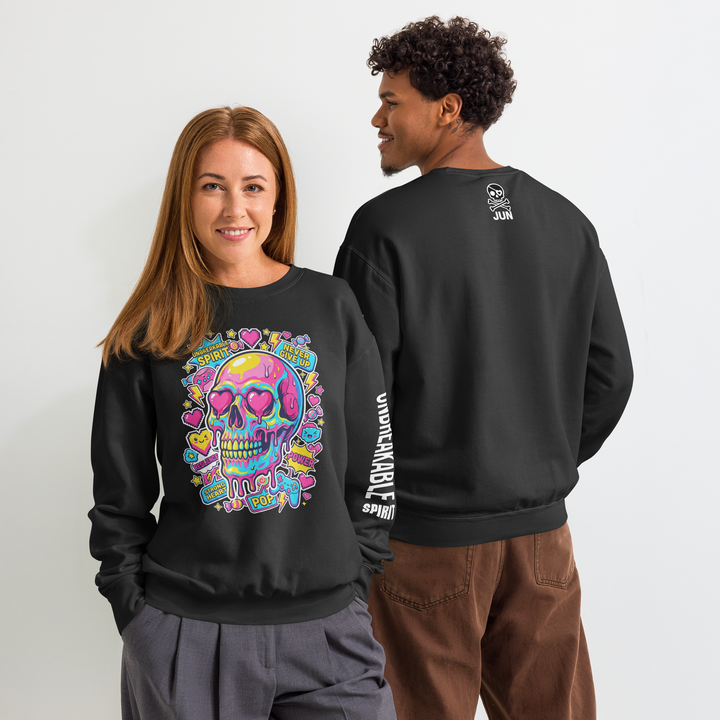 UNBREAKABLE SPIRIT 04 POP HEART SKULL Sweatshirt