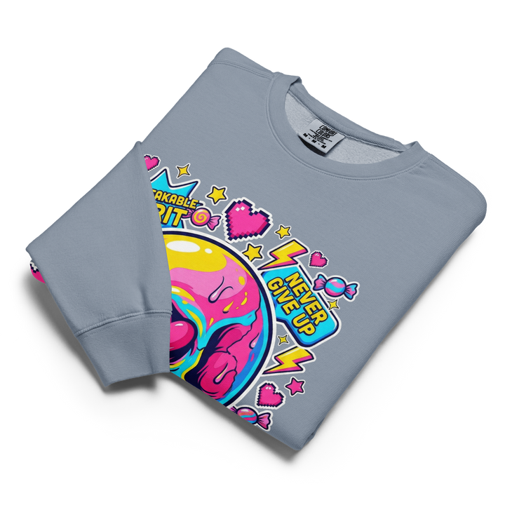 UNBREAKABLE SPIRIT 04 POP HEART SKULL Sweatshirt