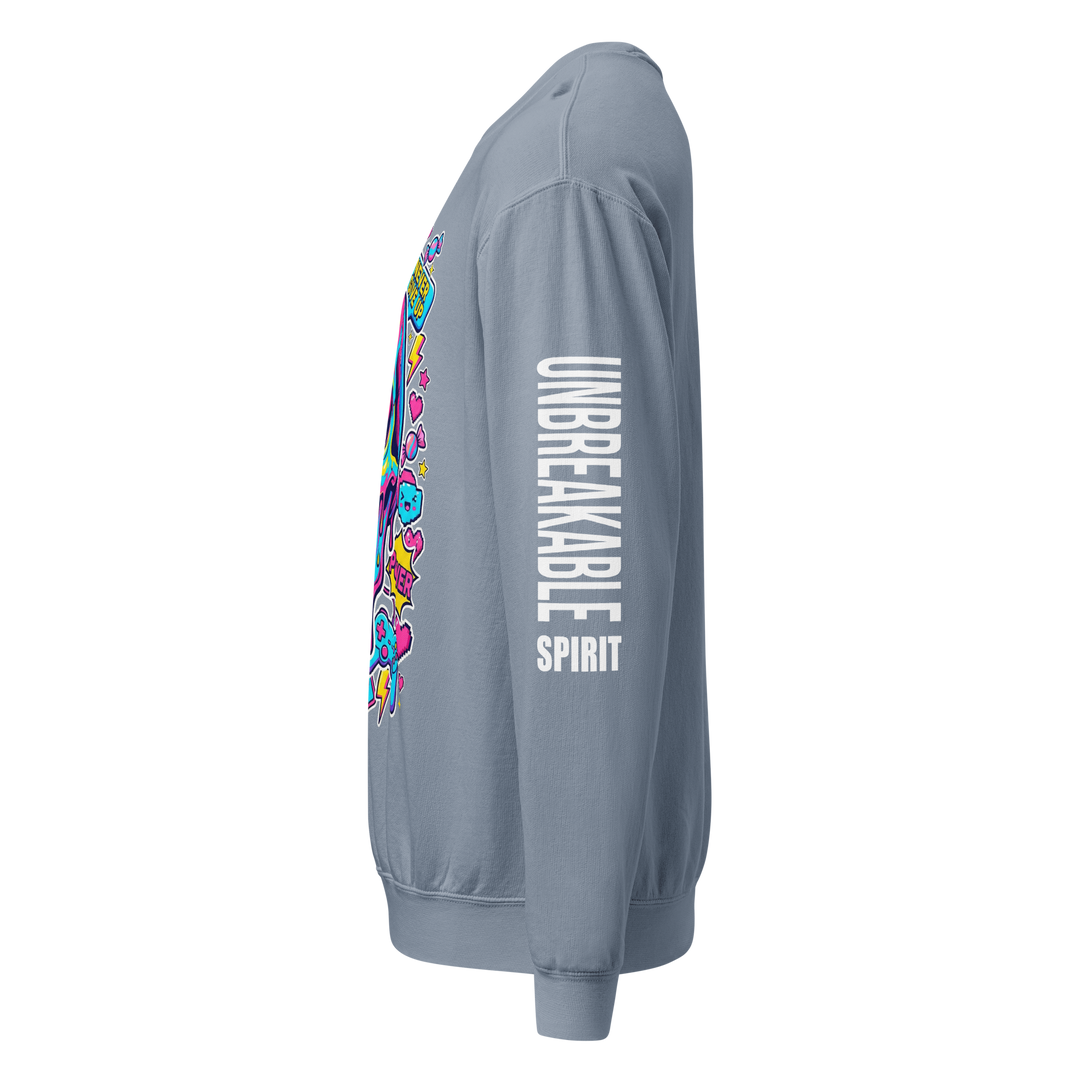 UNBREAKABLE SPIRIT 04 POP HEART SKULL Sweatshirt