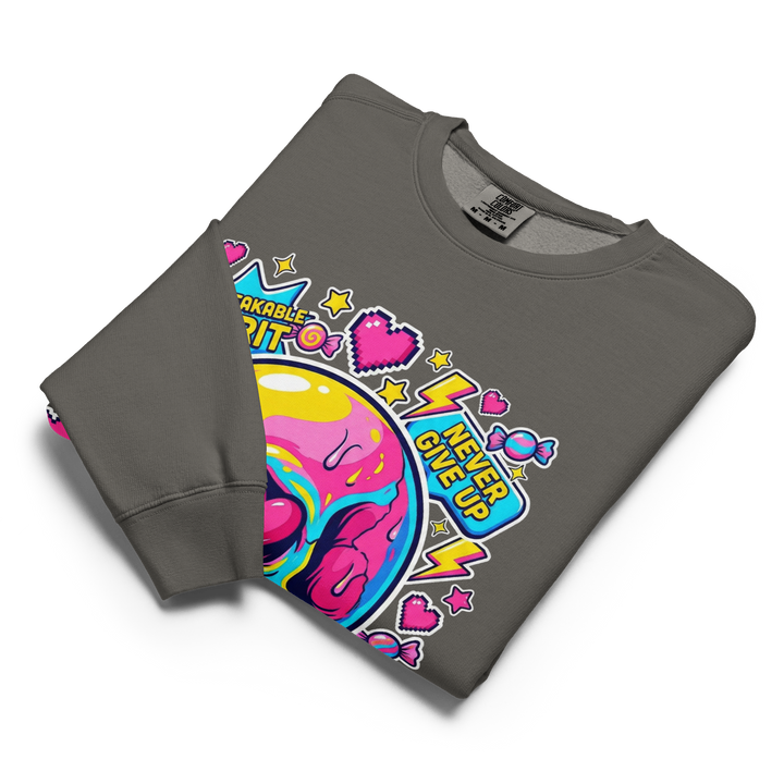 UNBREAKABLE SPIRIT 04 POP HEART SKULL Sweatshirt