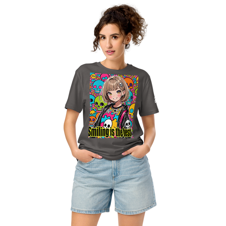 Smiling is the best 01 Unisex organic mid-light t-shirt 2