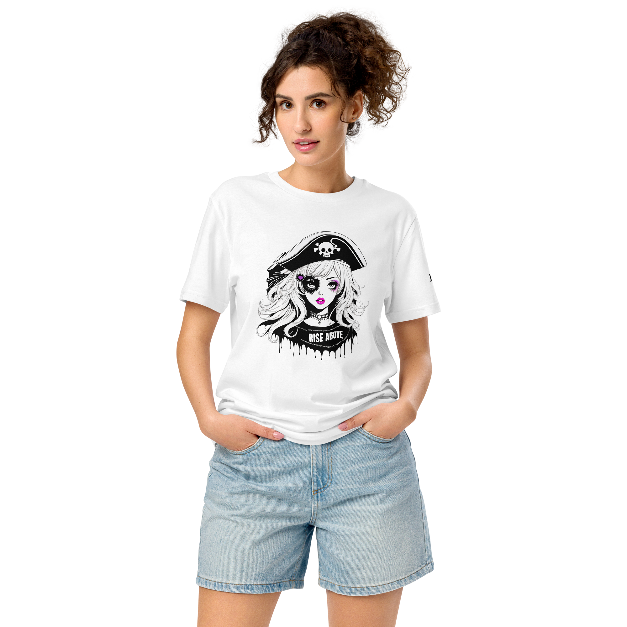 RISE ABOVE 04 Unisex organic mid-light t-shirt 4