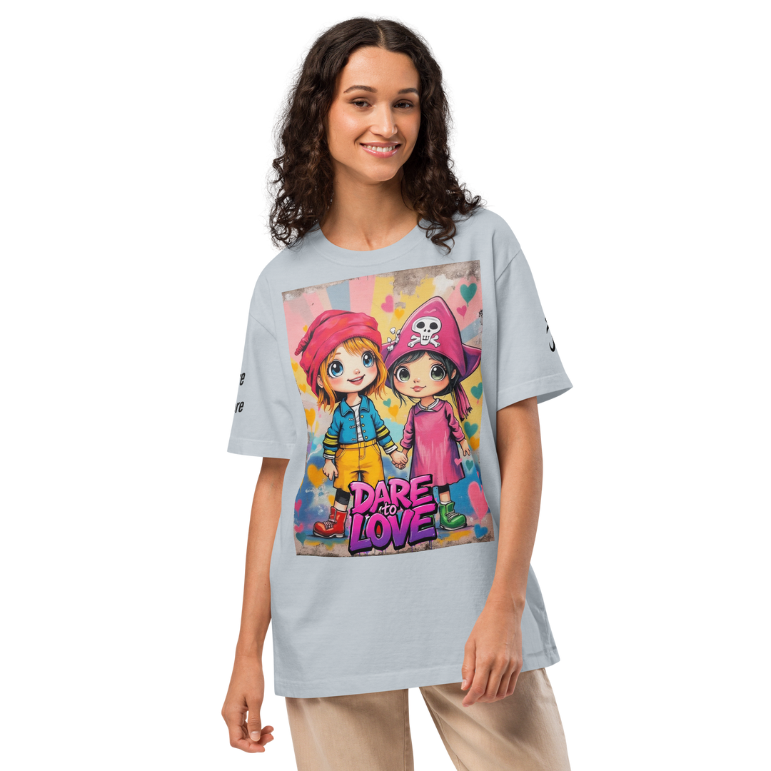 Dare to LOVE 01 – UNISEX Oversized Art T-Shirt