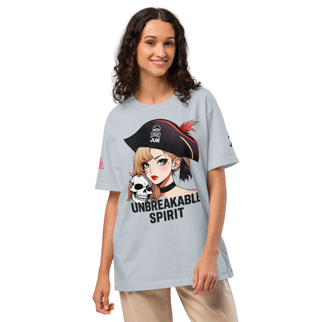 RISE ABOVE 05 – ユニセックス オーバーサイズ 製品染めTシャツ