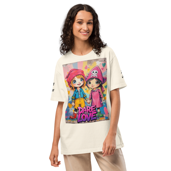 Dare to LOVE 01 – UNISEX Oversized Art T-Shirt