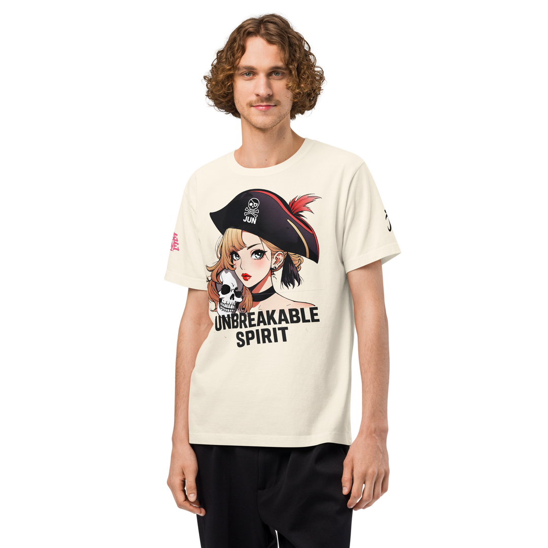 RISE ABOVE 05 – ユニセックス オーバーサイズ 製品染めTシャツ