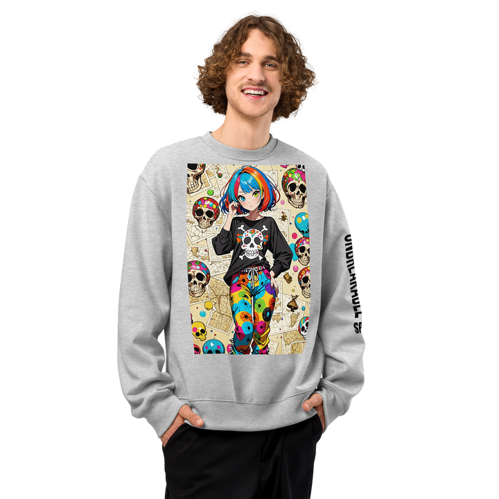 KAWAII RÉVOLTE 03 – UNISEX Oversized Candy Skull Sweatshirt