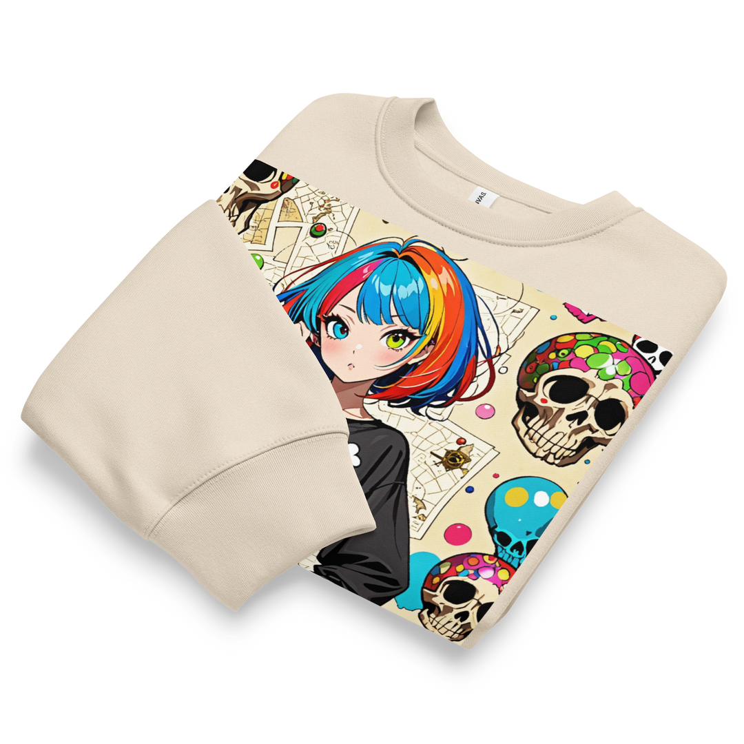 KAWAII RÉVOLTE 03 – UNISEX Oversized Candy Skull Sweatshirt
