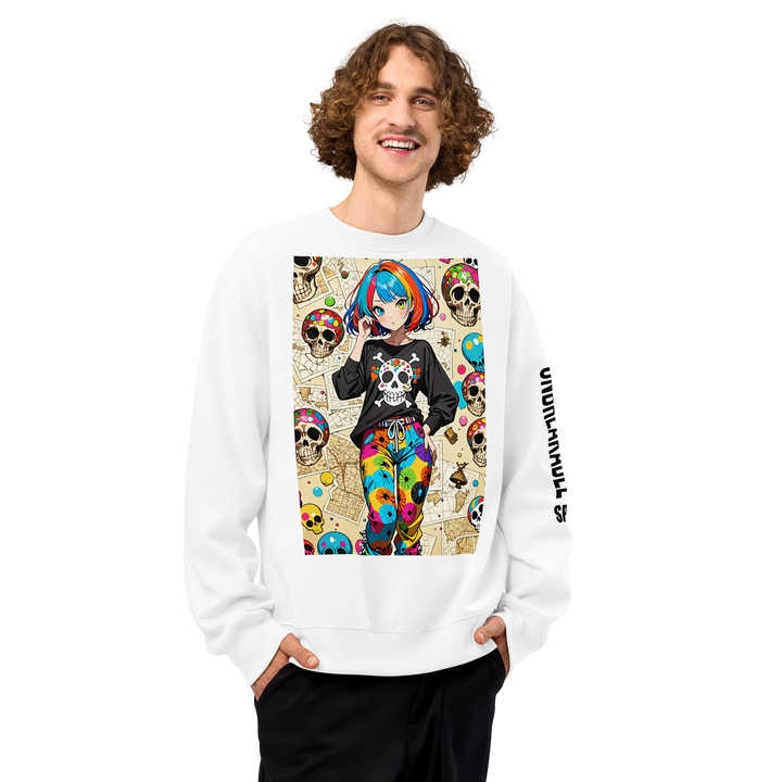 KAWAII RÉVOLTE 03 – UNISEX Oversized Candy Skull Sweatshirt
