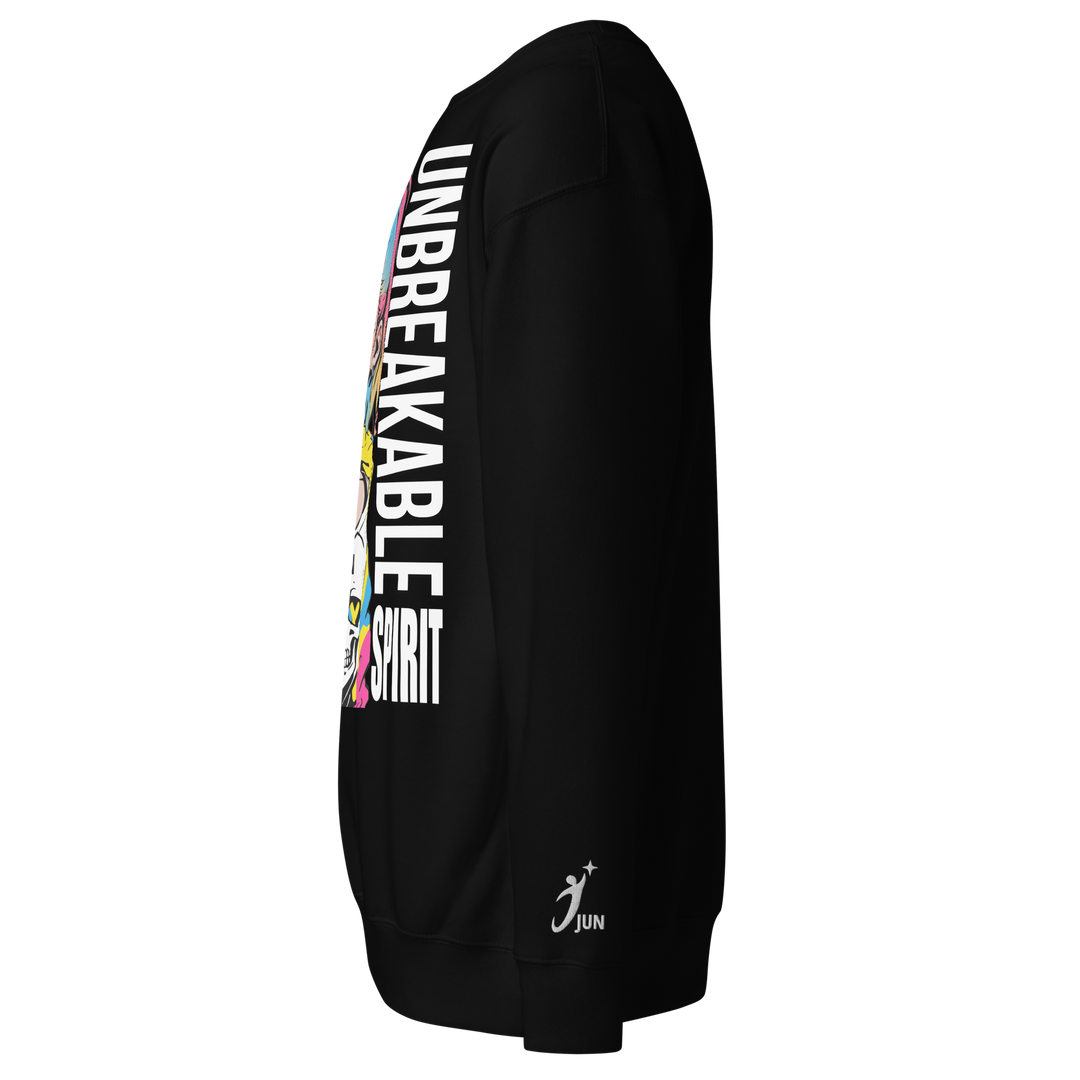 UNBREAKABLE SPIRIT 01｜White Type｜Unisex Premium Crew