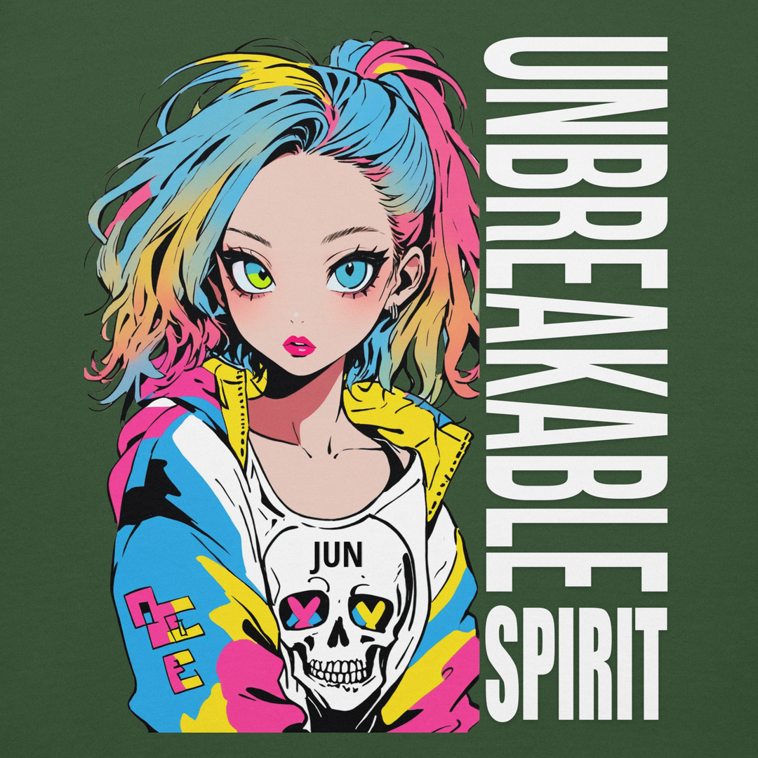 UNBREAKABLE SPIRIT 01｜White Type｜Unisex Premium Crew