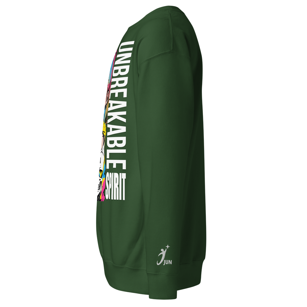 UNBREAKABLE SPIRIT 01｜White Type｜Unisex Premium Crew