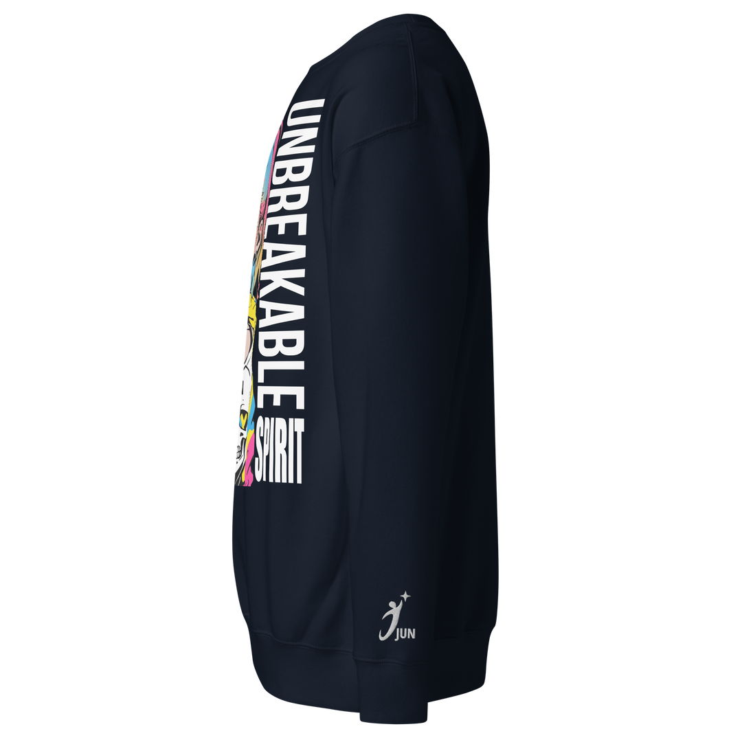 UNBREAKABLE SPIRIT 01｜White Type｜Unisex Premium Crew
