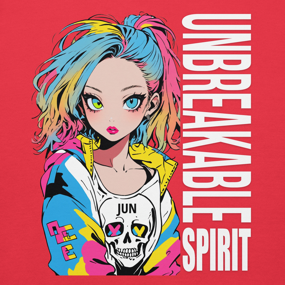 UNBREAKABLE SPIRIT 01｜White Type｜Unisex Premium Crew