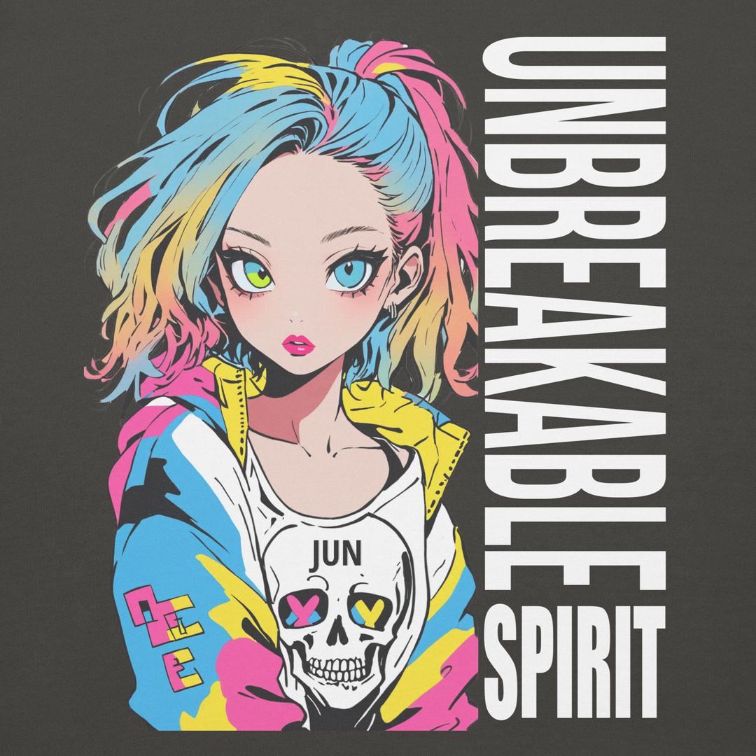UNBREAKABLE SPIRIT 01｜White Type｜Unisex Premium Crew