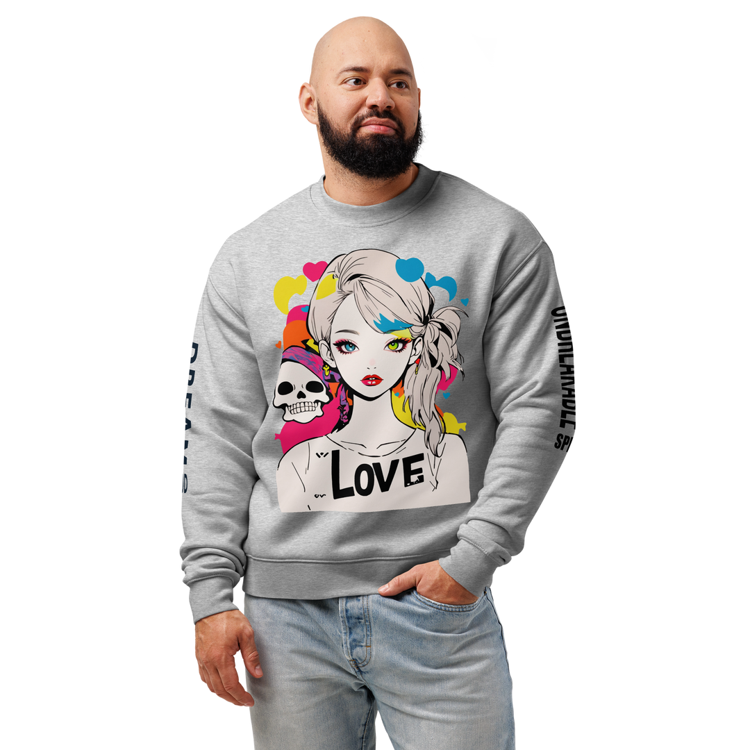 LOVE REBEL GIRL｜Unisex Relax Crew（UNBREAKABLE SPIRIT）