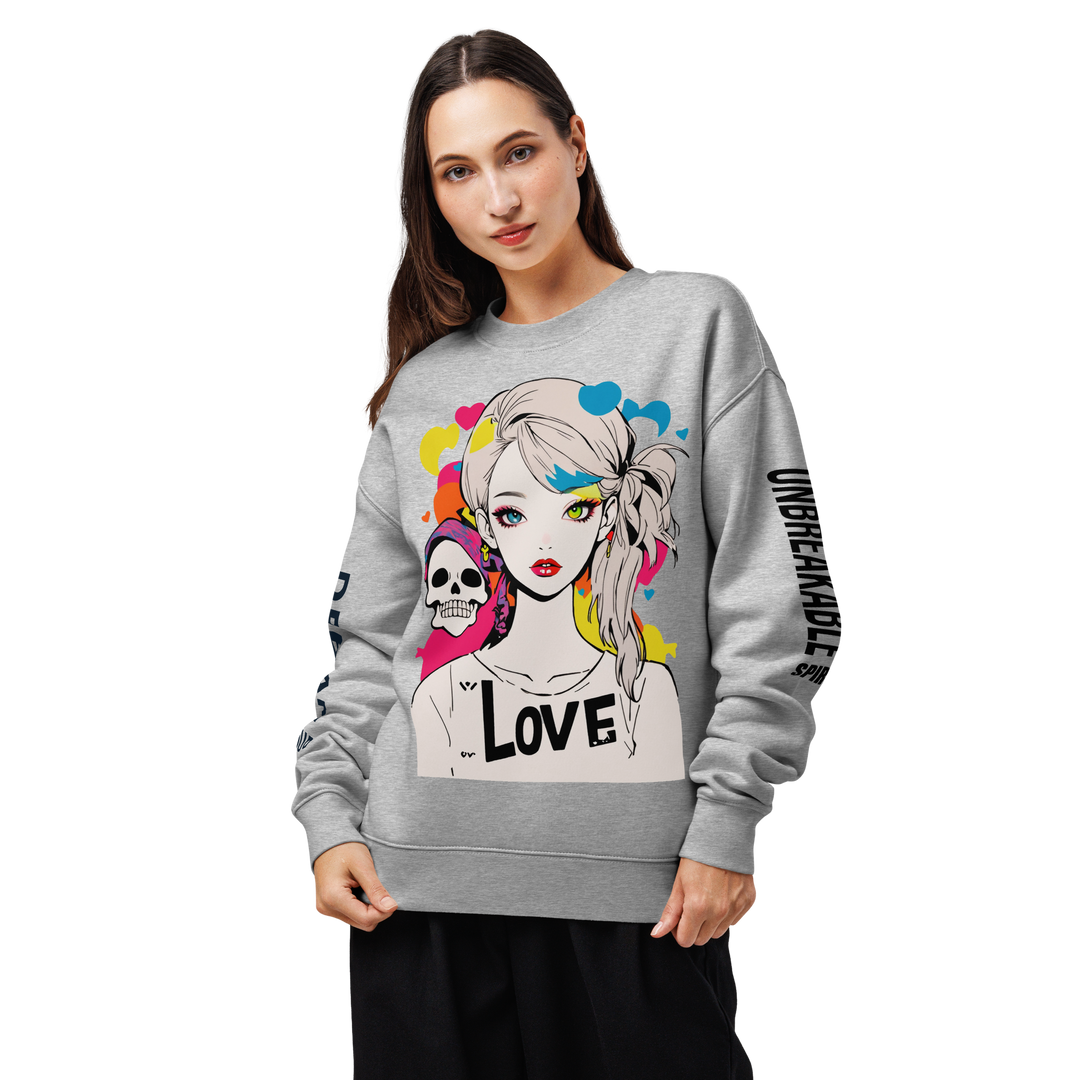 LOVE REBEL GIRL｜Unisex Relax Crew（UNBREAKABLE SPIRIT）