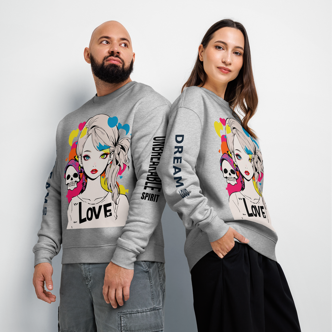 LOVE REBEL GIRL｜Unisex Relax Crew（UNBREAKABLE SPIRIT）