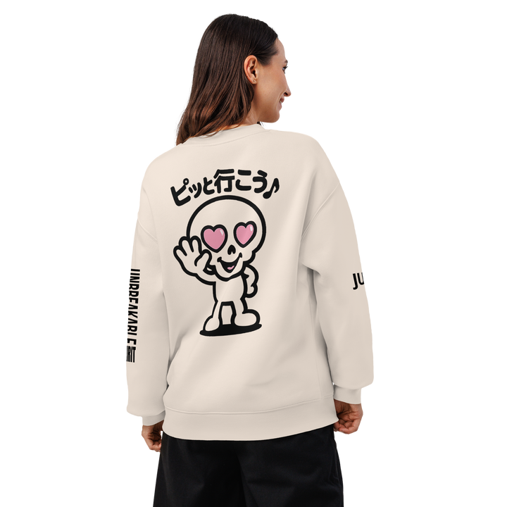 KAWAII RÉVOLTE 01｜with HEARTON｜Unisex Relax Crew（ピッと行こう♪ Back Print）