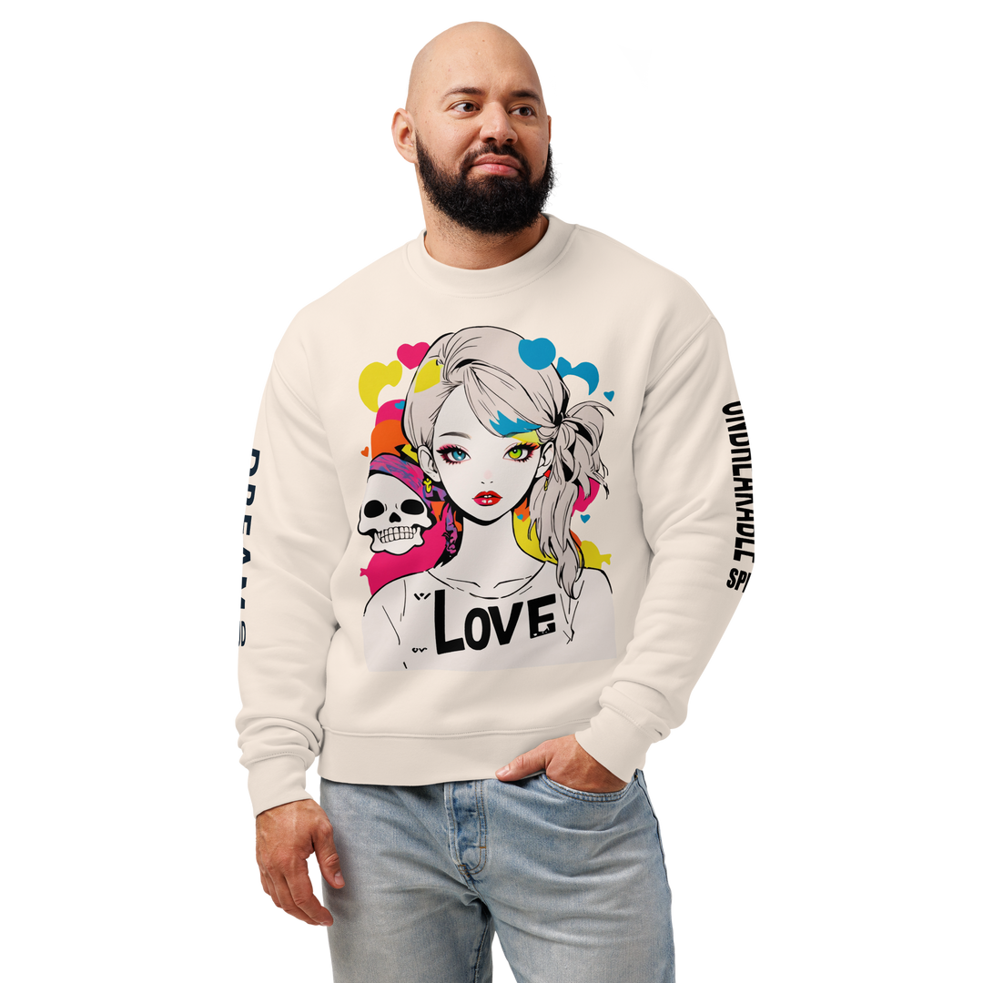 LOVE REBEL GIRL｜Unisex Relax Crew（UNBREAKABLE SPIRIT）