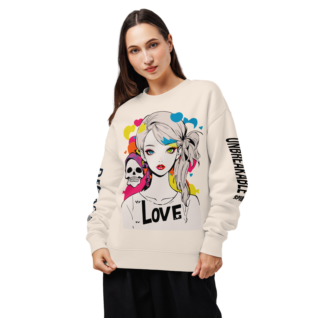 LOVE REBEL GIRL｜Unisex Relax Crew（UNBREAKABLE SPIRIT）