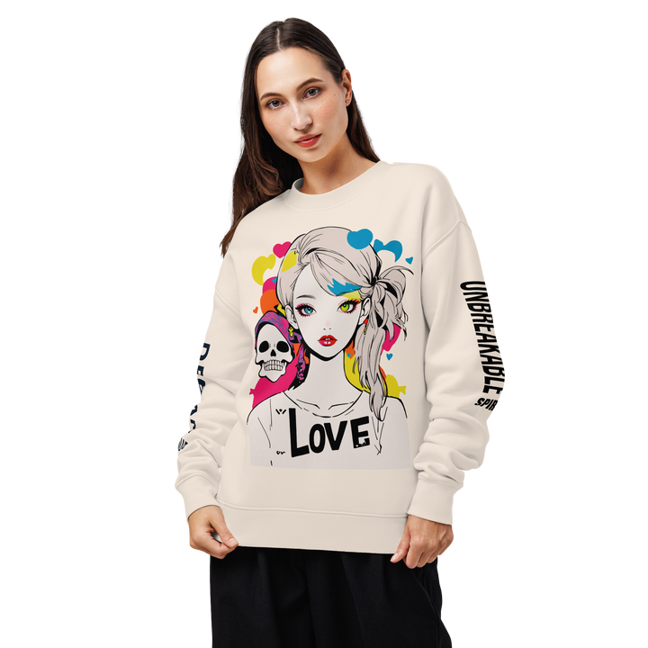 LOVE REBEL GIRL｜Unisex Relax Crew（UNBREAKABLE SPIRIT）