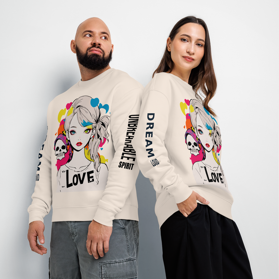 LOVE REBEL GIRL｜Unisex Relax Crew（UNBREAKABLE SPIRIT）