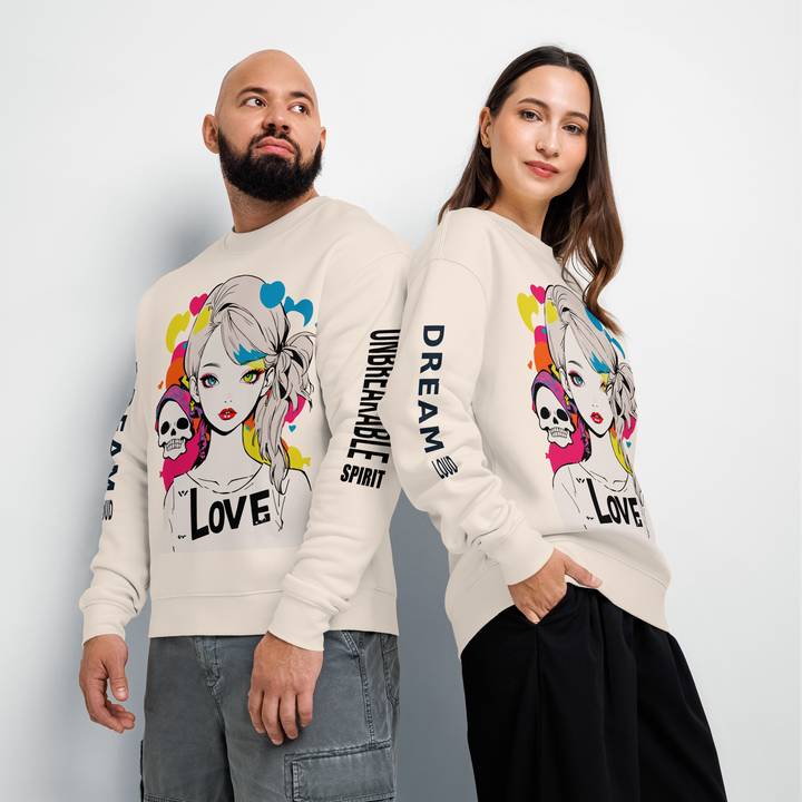 LOVE REBEL GIRL｜Unisex Relax Crew（UNBREAKABLE SPIRIT）