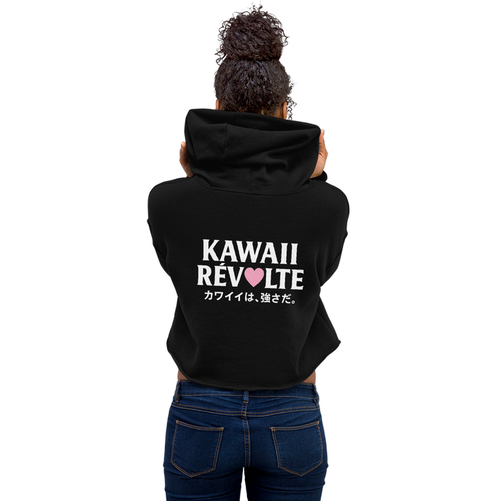 KAWAII RÉVOLTE 01 レディース クロップパーカー（UNBREAKABLE SPIRIT／袖JUNスカル刺繍）