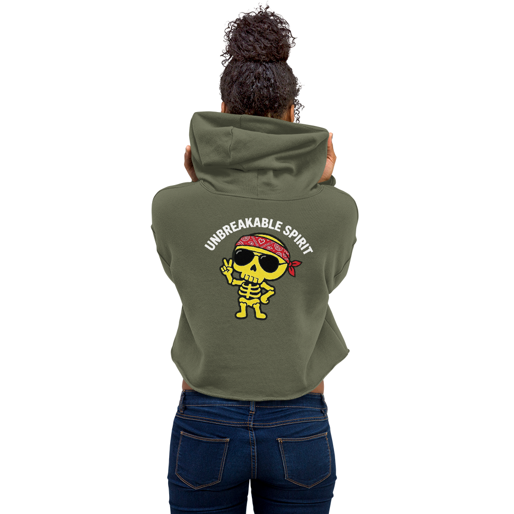 KAWAII RÉVOLTE 01 – UNBREAKABLE SPIRIT Cropped Hoodie