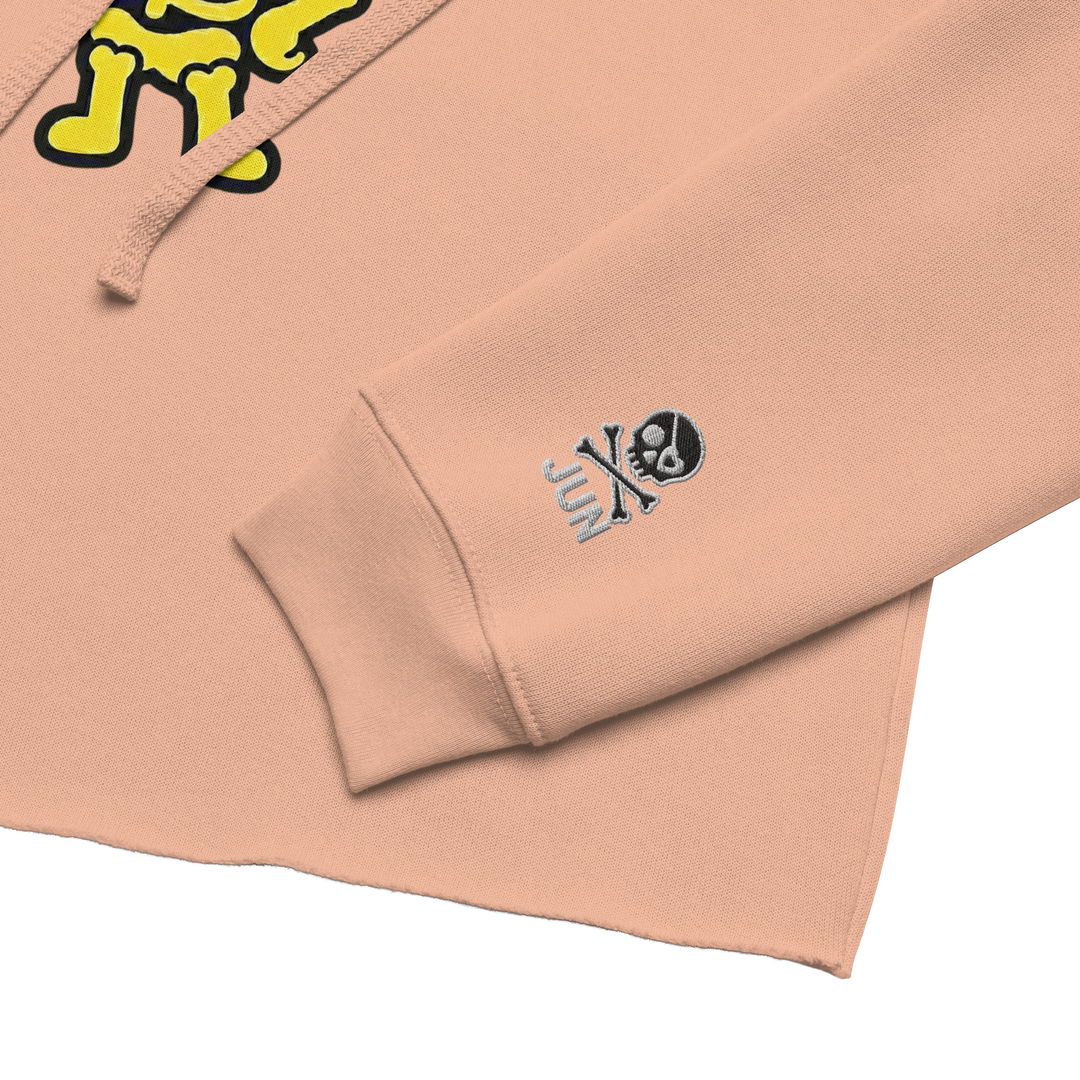 KAWAII RÉVOLTE 01 レディース クロップパーカー（UNBREAKABLE SPIRIT／袖JUNスカル刺繍）