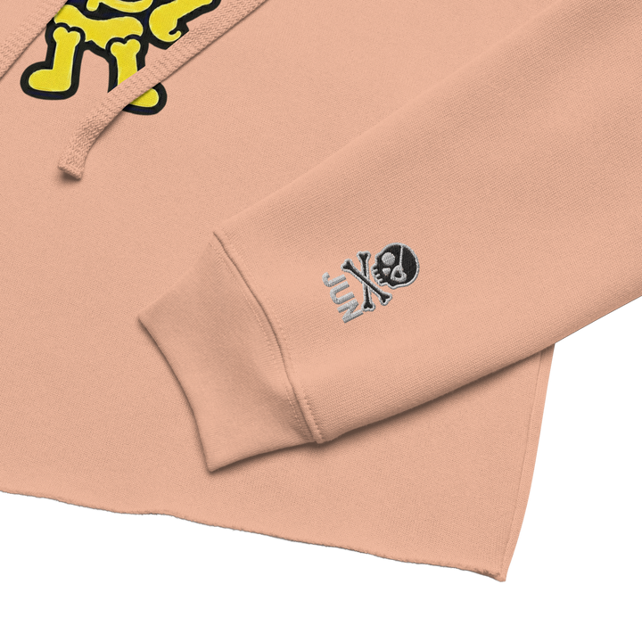 KAWAII RÉVOLTE 01 レディース クロップパーカー（UNBREAKABLE SPIRIT／袖JUNスカル刺繍）