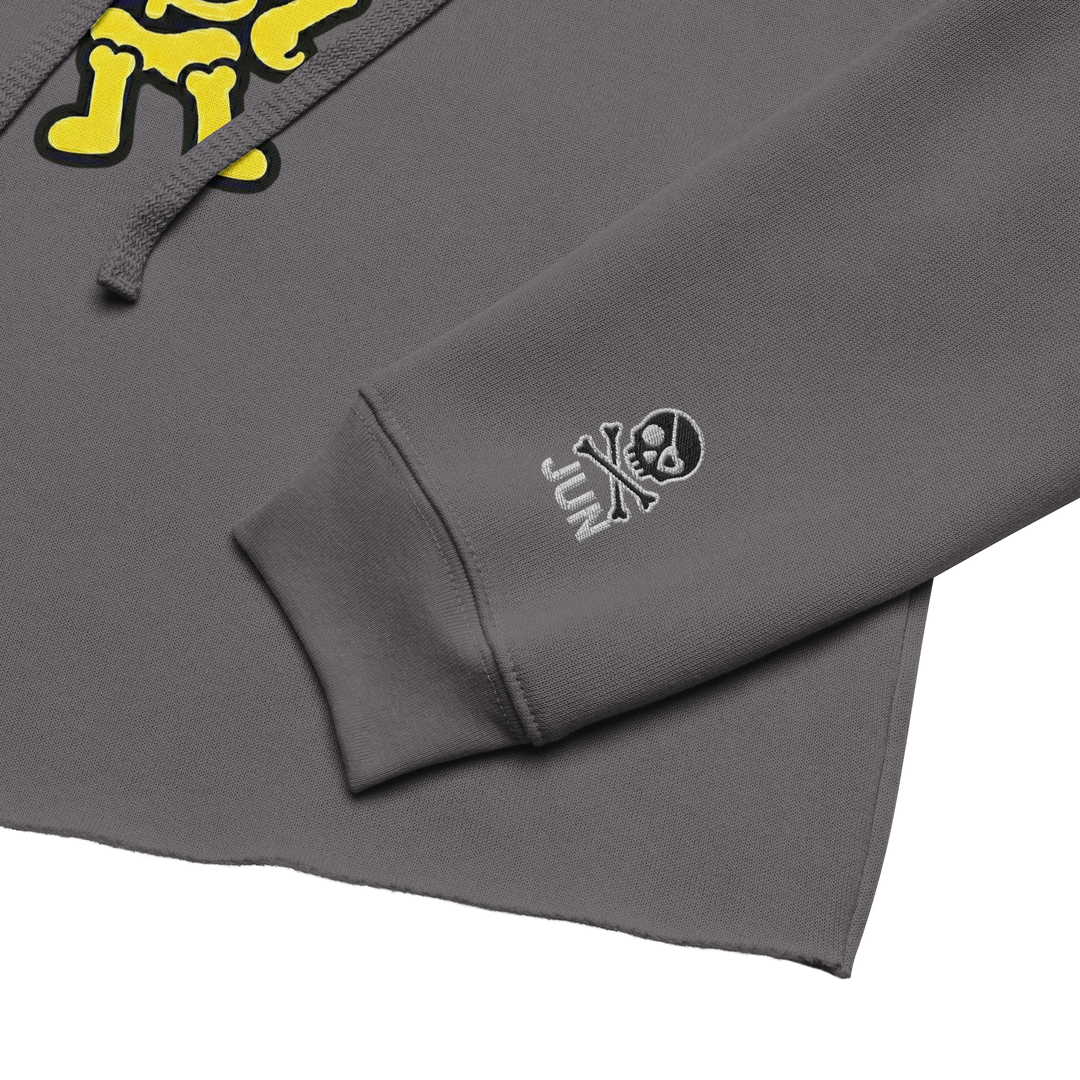 KAWAII RÉVOLTE 01 レディース クロップパーカー（UNBREAKABLE SPIRIT／袖JUNスカル刺繍）